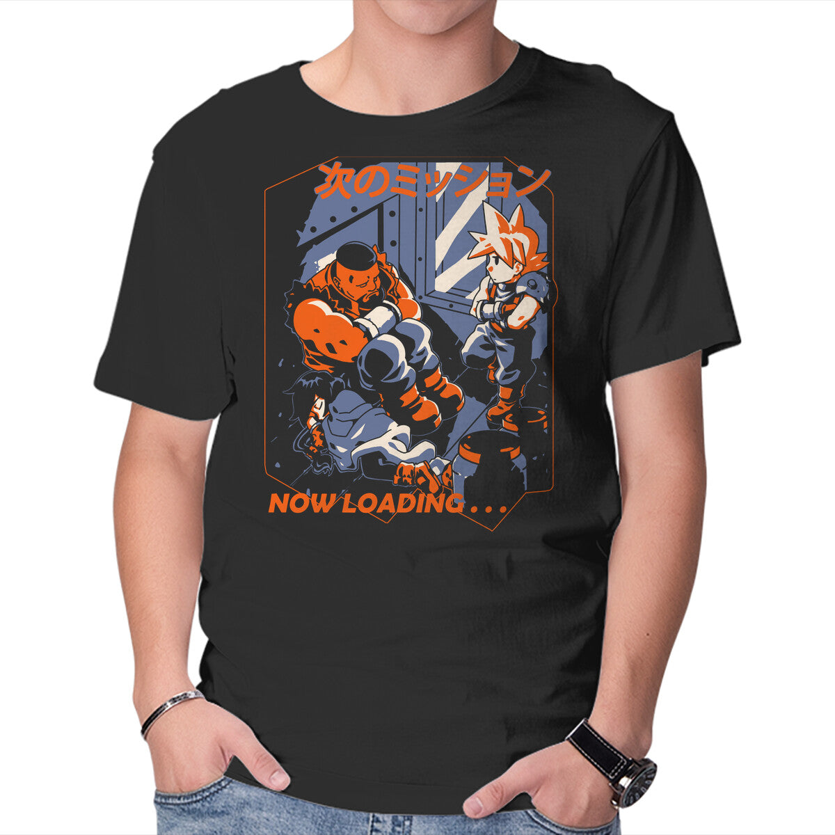 FF7 Next Mission – Gaming Graphic T-Shirt in black, product display
