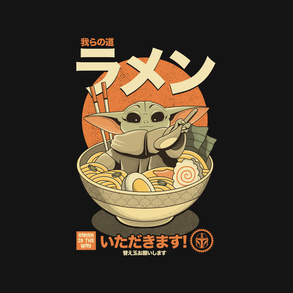 Ramen Is The Way – Sci-Fi Graphic T-Shirt design artwork for black graphic T-shirt