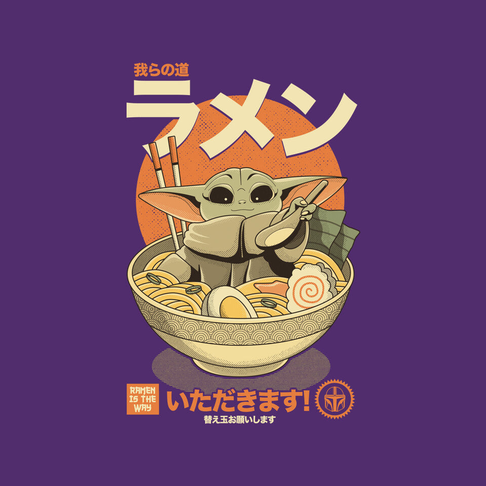Ramen Is The Way – Sci-Fi Graphic T-Shirt design artwork for purple graphic T-shirt