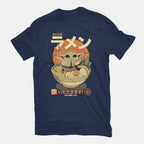 Ramen Is The Way – Sci-Fi Graphic T-Shirt in navy, flat-lay product view