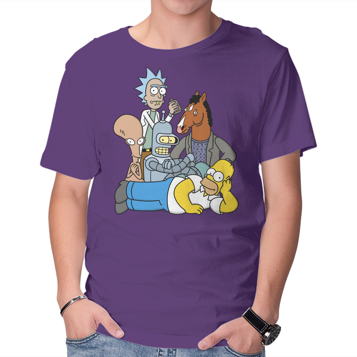 The Breakfast Drinkers – Funny Graphic T-Shirt in purple, product display