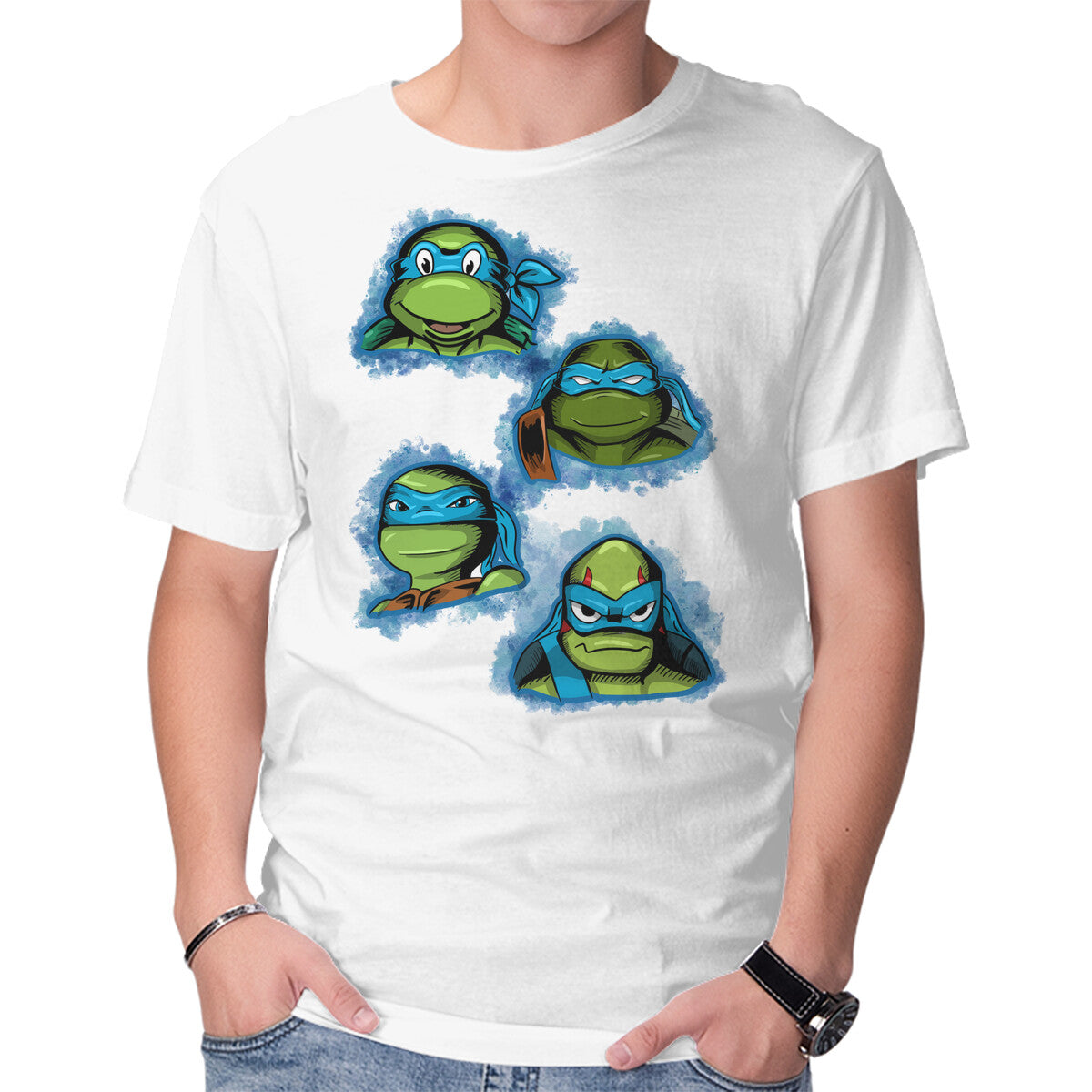 Blue Generation Graphic T-Shirt in white, product display