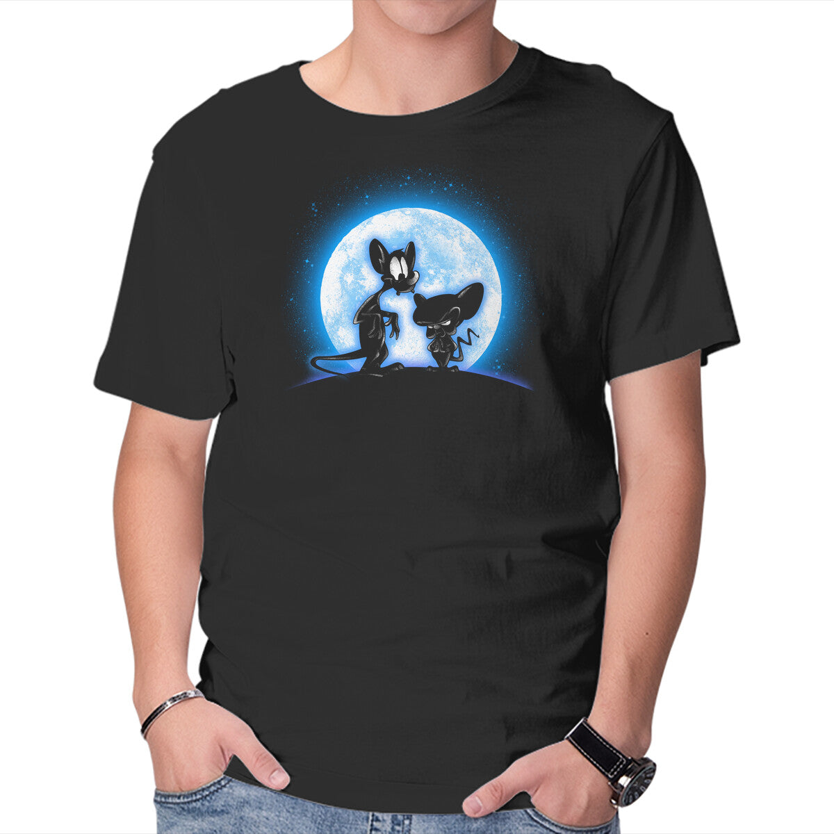 Moonlight Domination – Funny Graphic T-Shirt in black, product display