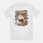 Explore The World – Cat Graphic T-Shirt in white, flat-lay product view