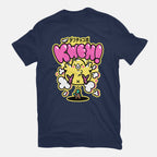 Fat Summon – Gaming Graphic T-Shirt in navy, flat-lay product view