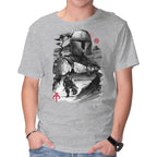 Bounty Hunter In The Desert Sumi-e – Sci-Fi Graphic T-Shirt