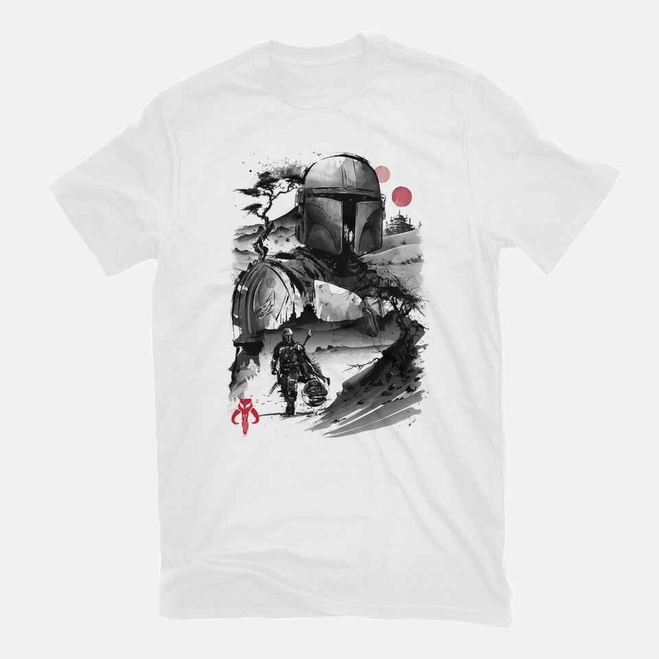 Bounty Hunter In The Desert Sumi-e