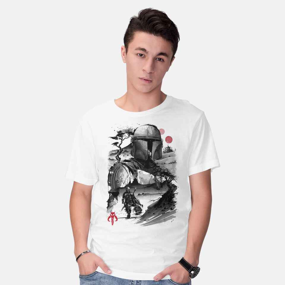 Bounty Hunter In The Desert Sumi-e