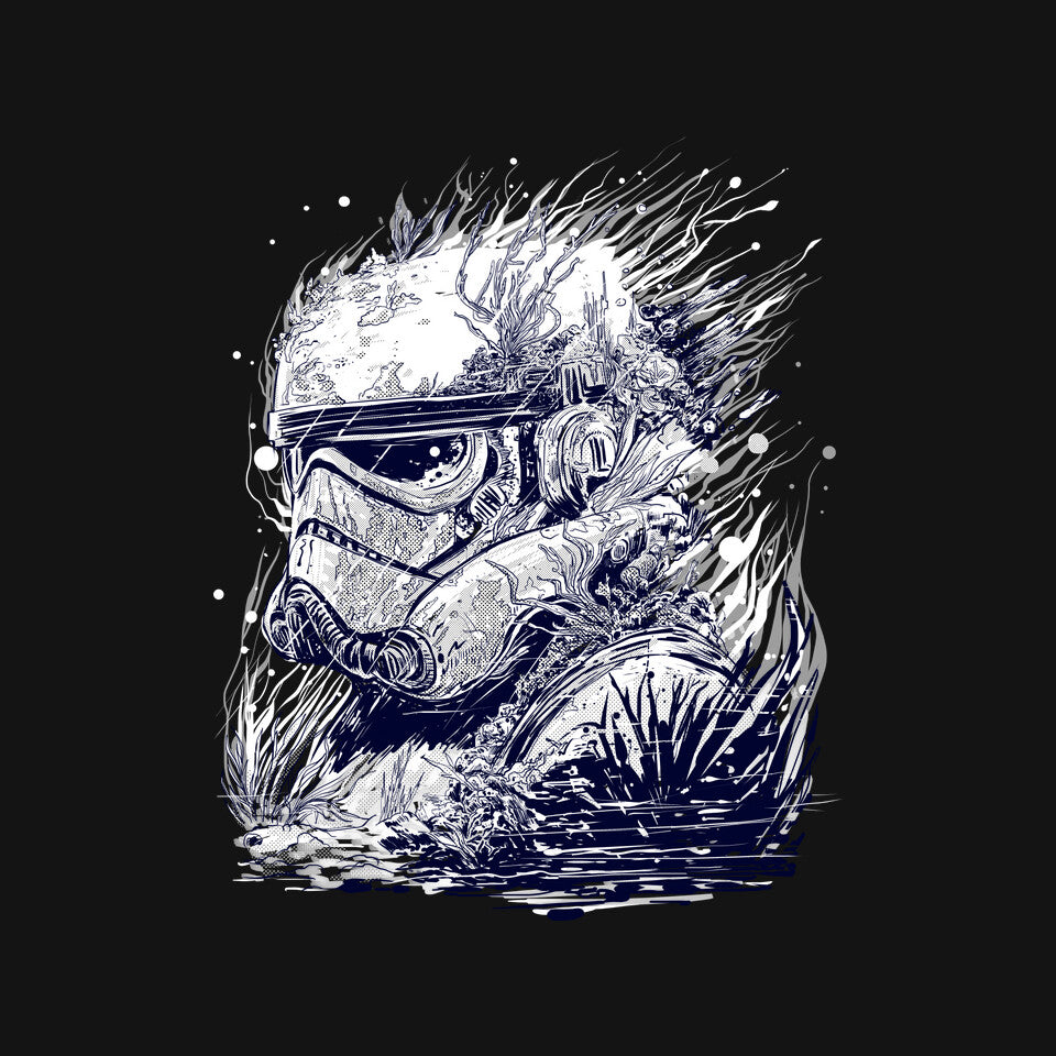 Sea Trooper – Sci-Fi Graphic T-Shirt design artwork for black graphic T-shirt