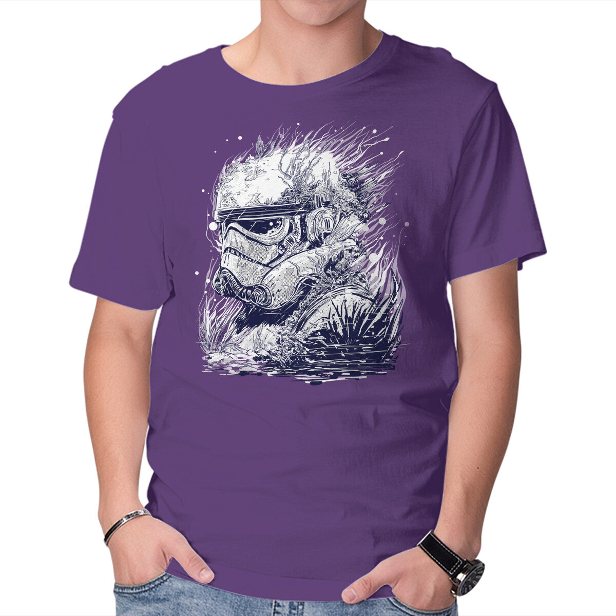 Sea Trooper – Sci-Fi Graphic T-Shirt in purple, product display