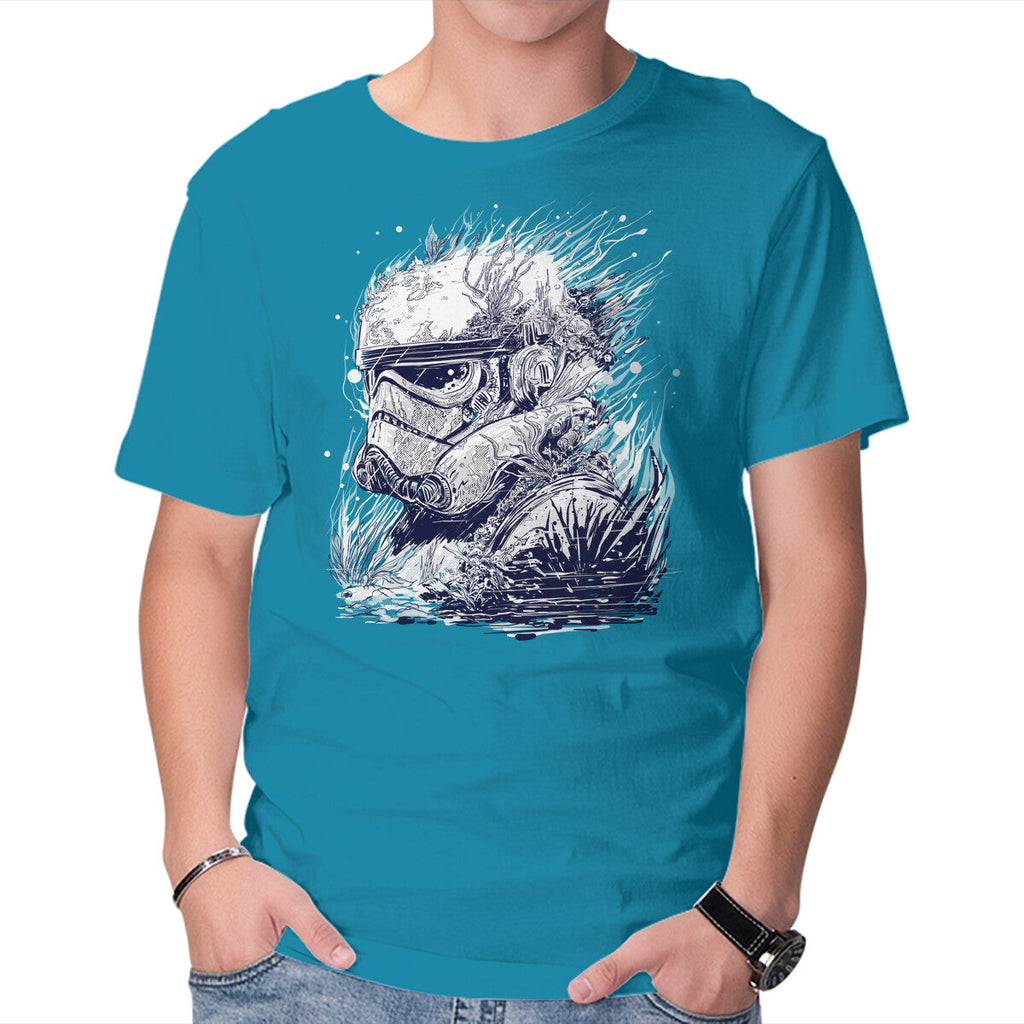 Sea Trooper – Sci-Fi Graphic T-Shirt in turquoise, product display
