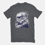 Sea Trooper – Sci-Fi Graphic T-Shirt in charcoal, flat-lay product view