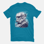 Sea Trooper – Sci-Fi Graphic T-Shirt in turquoise, flat-lay product view