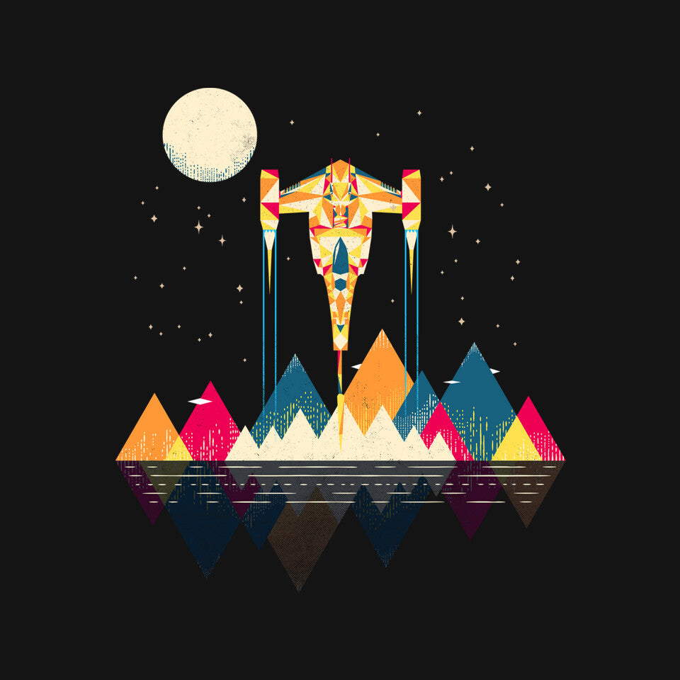 Starfighter – Sci-Fi Graphic T-Shirt design artwork for black graphic T-shirt