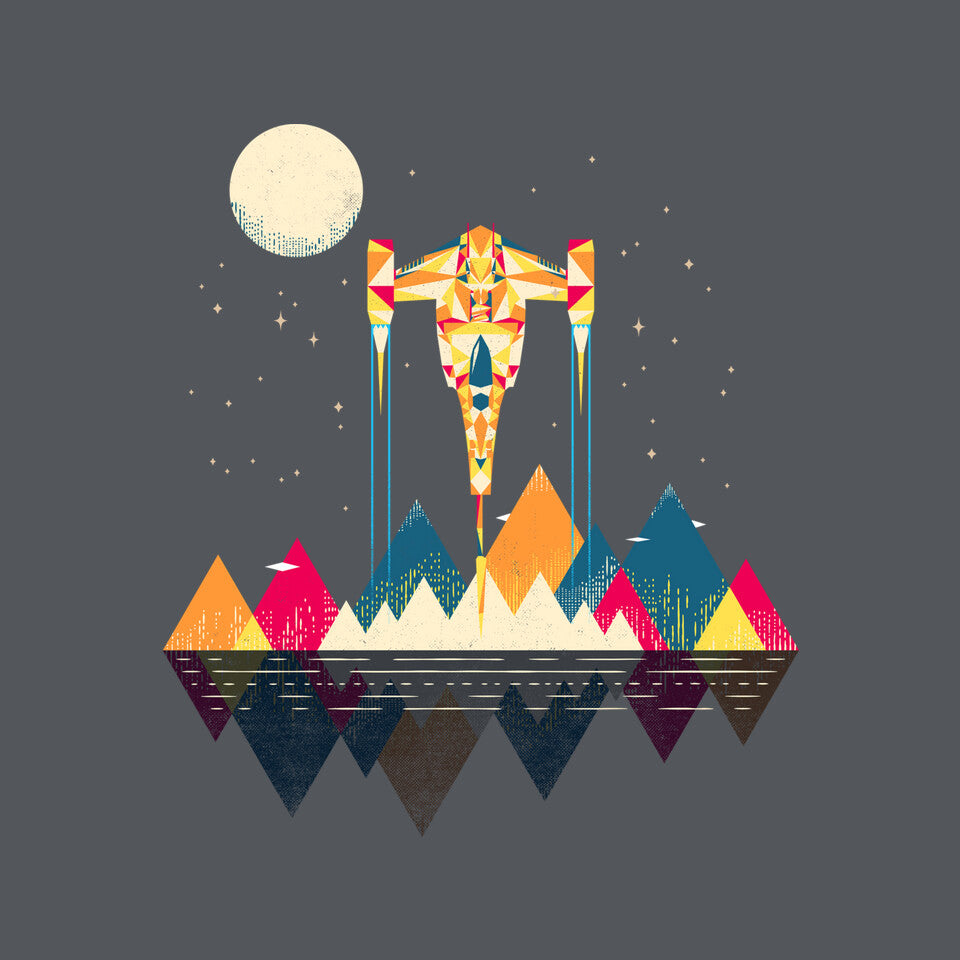 Starfighter – Sci-Fi Graphic T-Shirt design artwork for charcoal graphic T-shirt