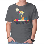 Starfighter – Sci-Fi Graphic T-Shirt in charcoal, product display