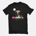 Starfighter – Sci-Fi Graphic T-Shirt in black, flat-lay product view