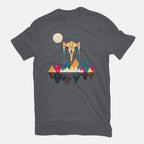 Starfighter – Sci-Fi Graphic T-Shirt in charcoal, flat-lay product view