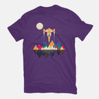 Starfighter – Sci-Fi Graphic T-Shirt in purple, flat-lay product view