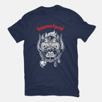 Bowserhead – Gaming Graphic T-Shirt in navy, flat-lay product view