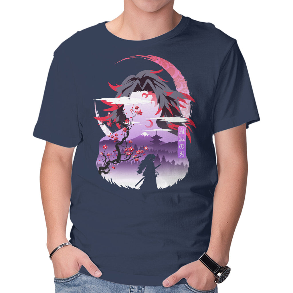 Red Moon Breathing – Anime Graphic T-Shirt in navy, product display