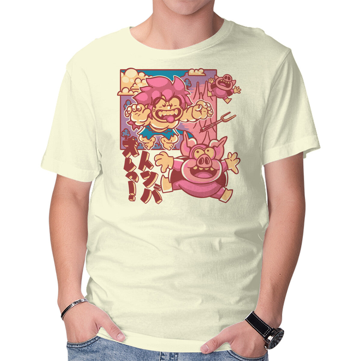 Defeating Pigs – Gaming Graphic T-Shirt