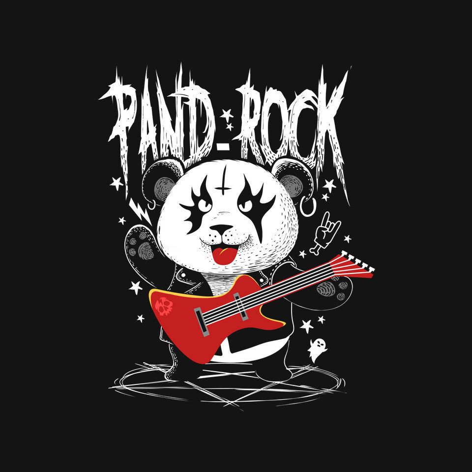 Pand-Rock – Music Graphic T-Shirt design artwork for black graphic T-shirt