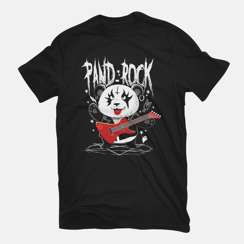 Pand-Rock – Music Graphic T-Shirt in black, flat-lay product view