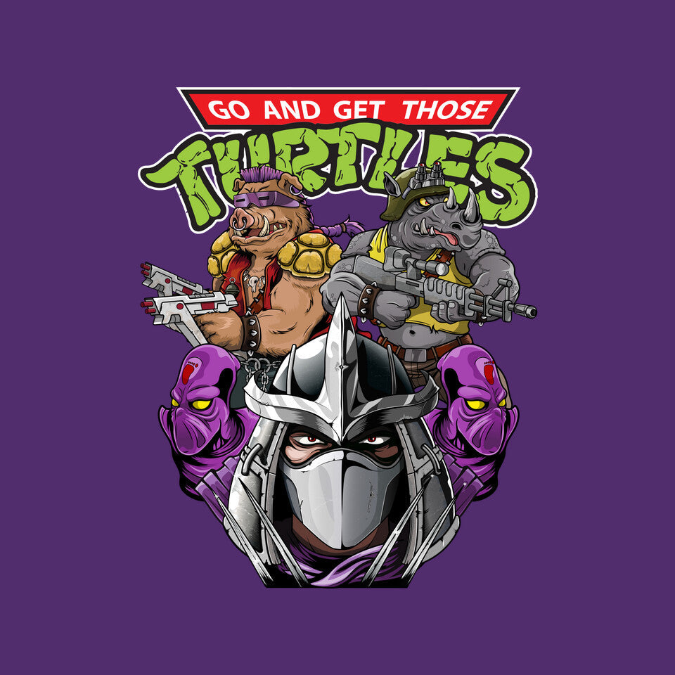 Shredder And Co Graphic T-Shirt design artwork for purple graphic T-shirt