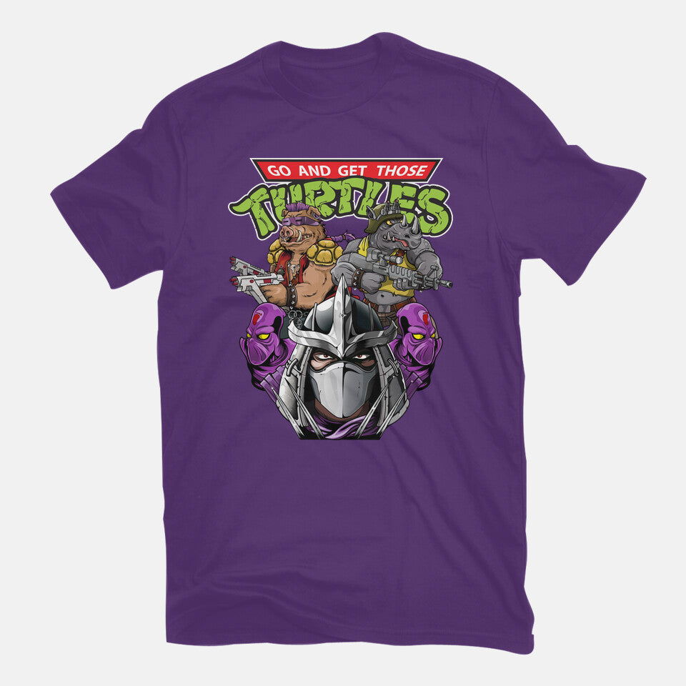 Shredder And Co Graphic T-Shirt in purple, flat-lay product view