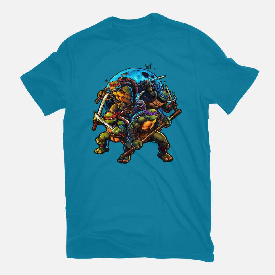 Classic Ninjas Graphic T-Shirt in turquoise, flat-lay product view