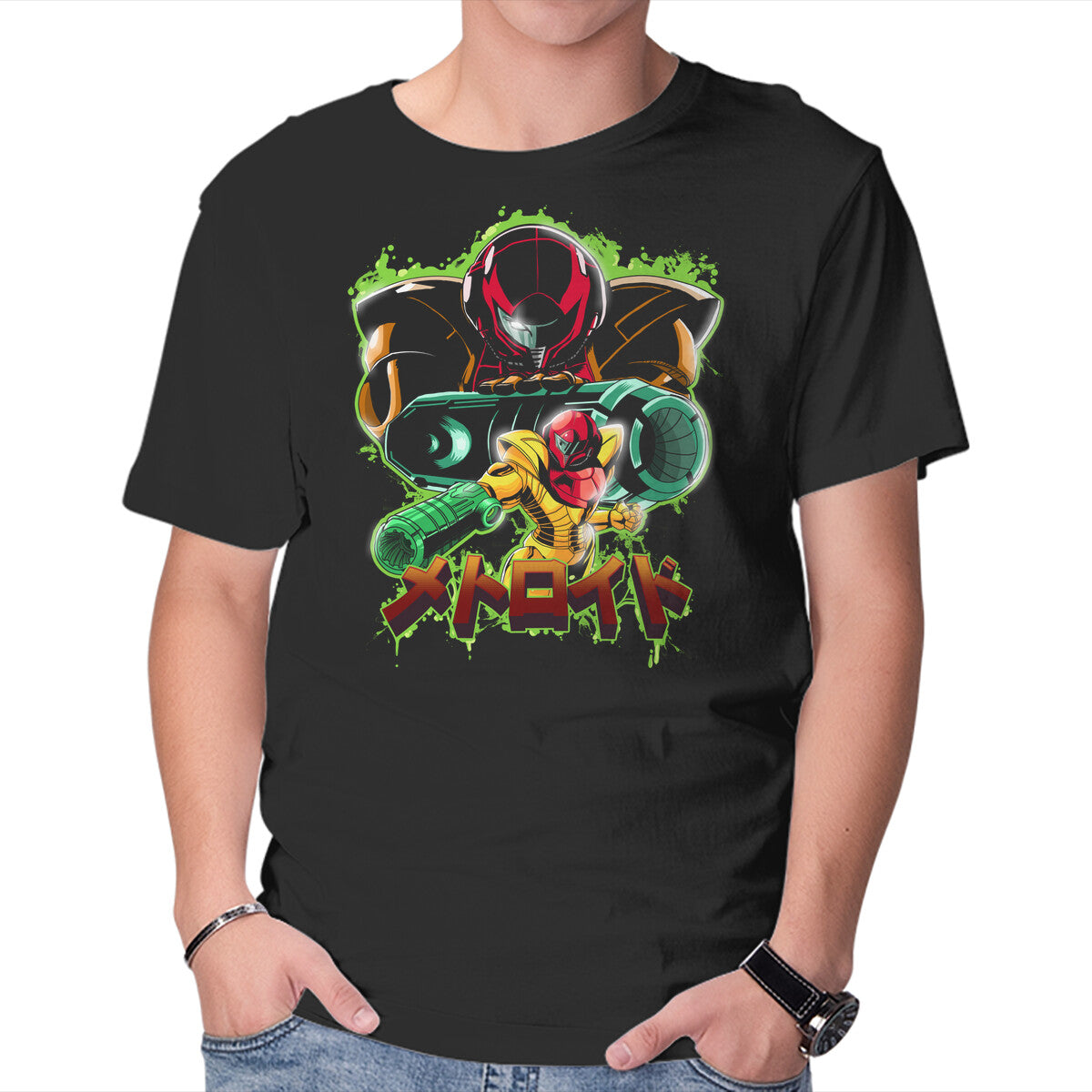 Duel Between Ladies – Gaming Graphic T-Shirt in black, product display