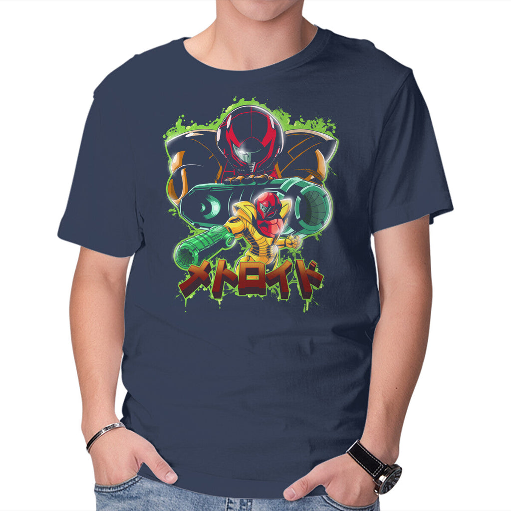 Duel Between Ladies – Gaming Graphic T-Shirt in navy, product display