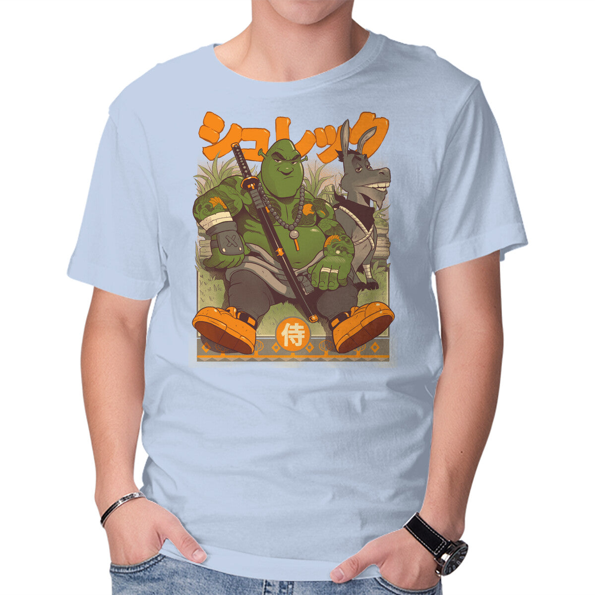 Samurai Shurekku – Movie Graphic T-Shirt in blue, product display