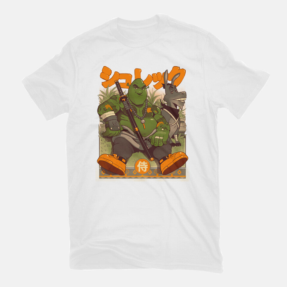 Samurai Shurekku – Movie Graphic T-Shirt in white, flat-lay product view