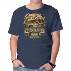 Running From Dinosaurs – Movie Graphic T-Shirt in navy, product display