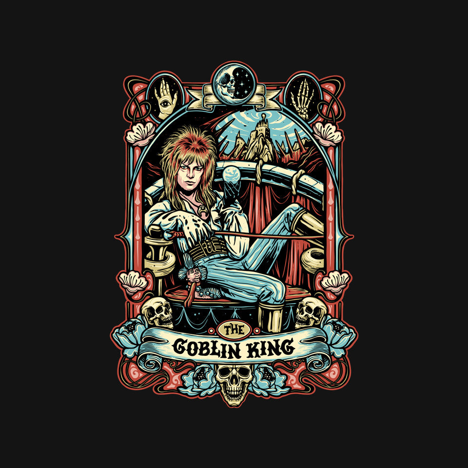 The Goblin King – Fantasy Graphic T-Shirt design artwork for black graphic T-shirt
