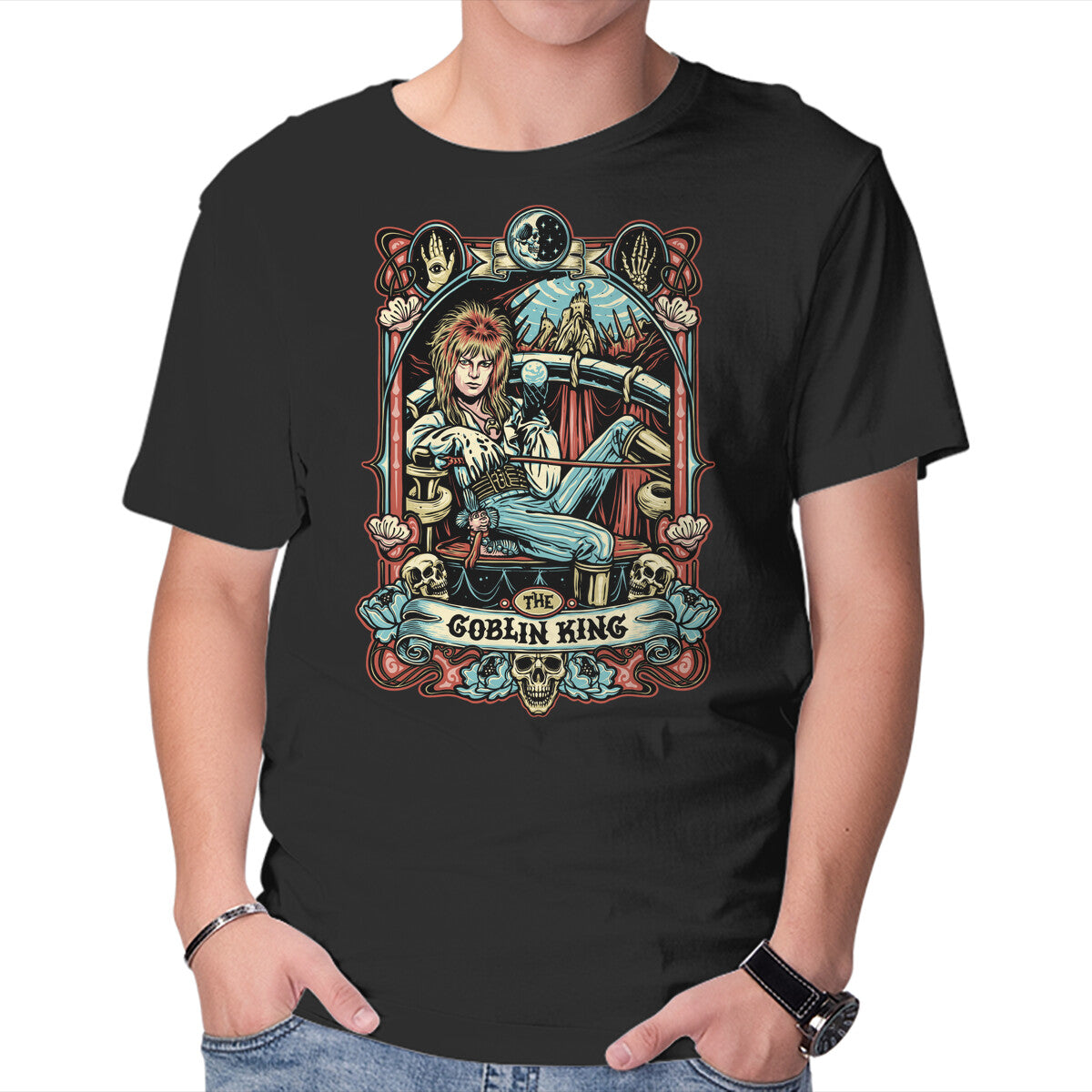 The Goblin King – Fantasy Graphic T-Shirt in black, product display
