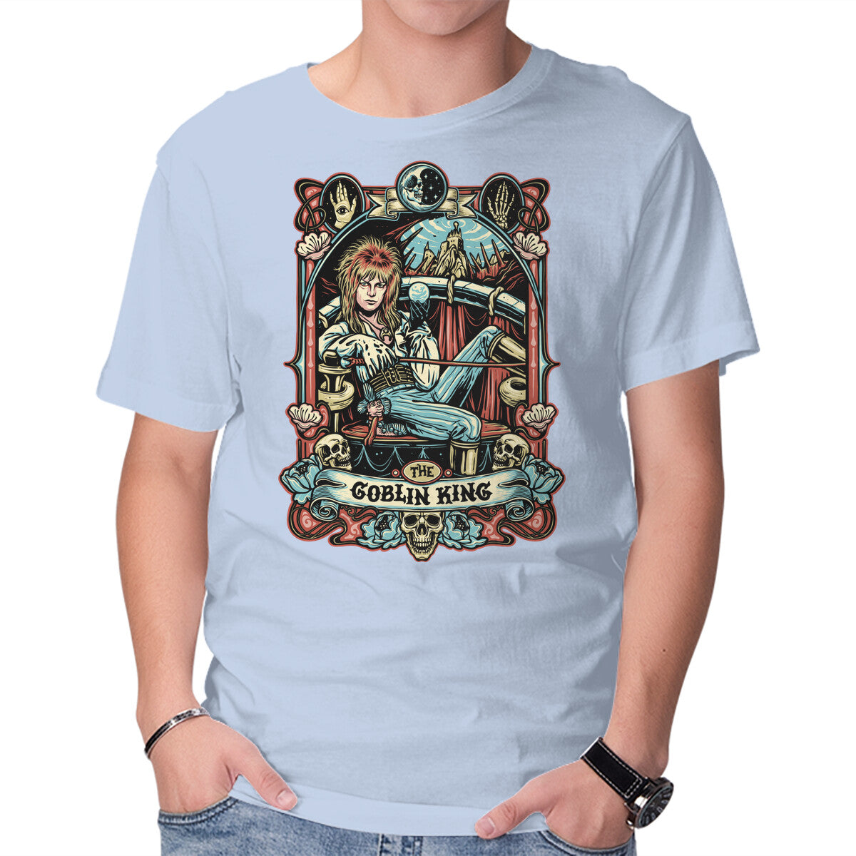 The Goblin King – Fantasy Graphic T-Shirt in blue, product display