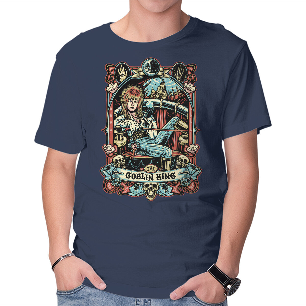 The Goblin King – Fantasy Graphic T-Shirt in navy, product display