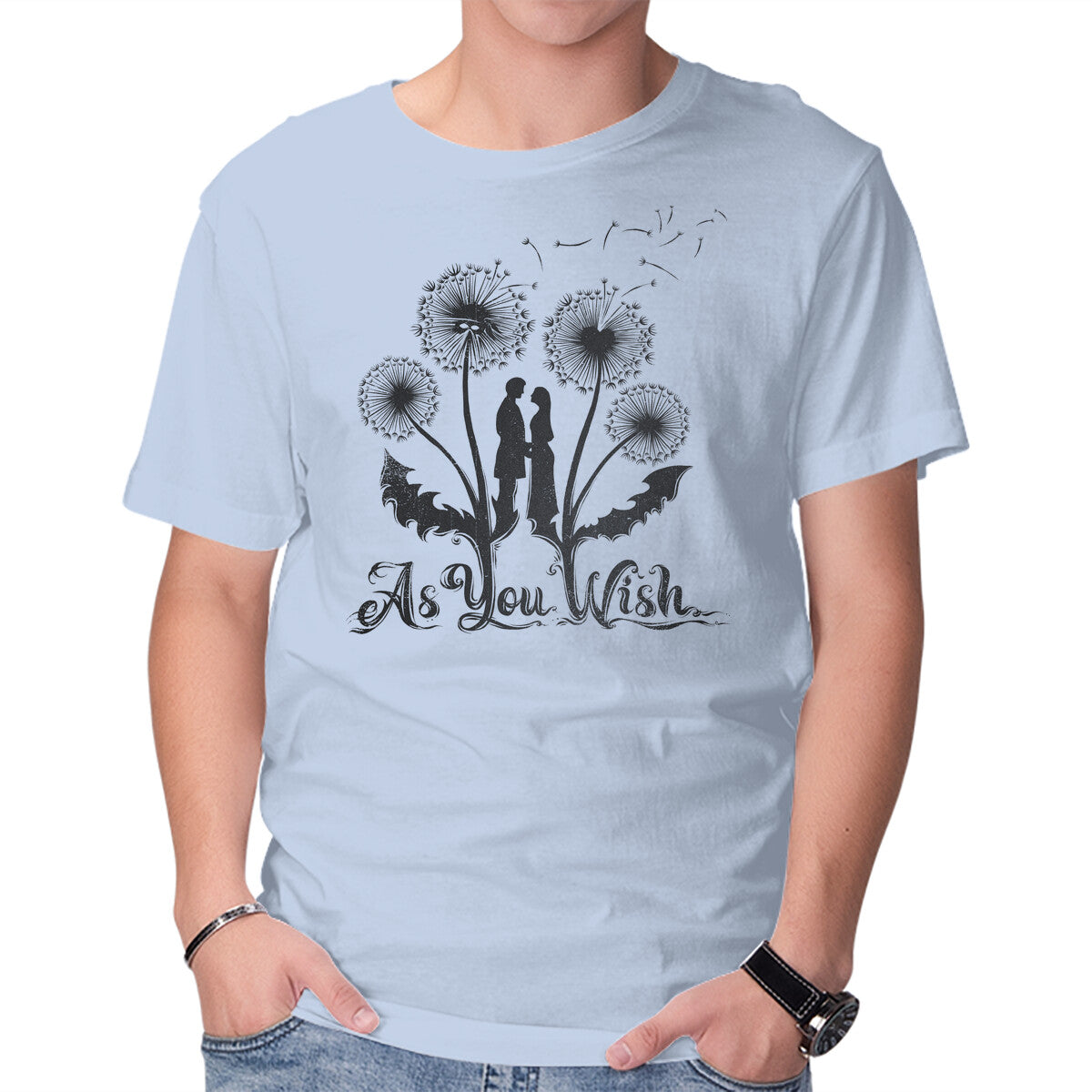 Spring Wish – Fantasy Graphic T-Shirt in blue, product display