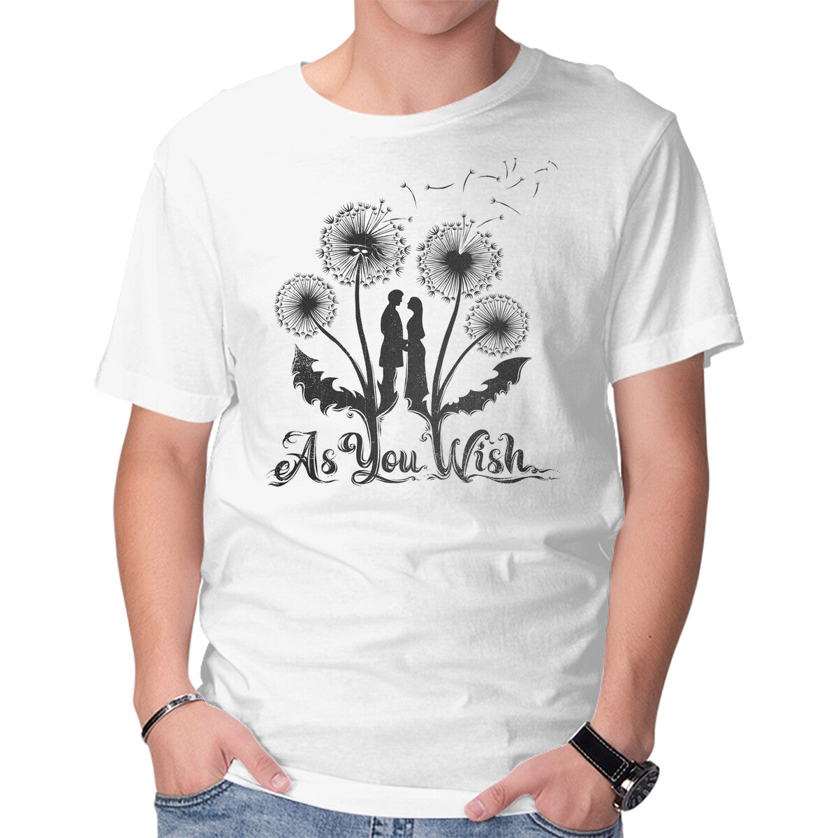 Spring Wish – Fantasy Graphic T-Shirt in white, product display