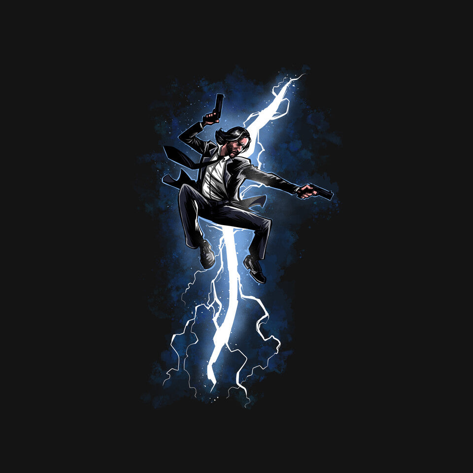 Baba Yaga Returns – Movie Graphic T-Shirt design artwork for black graphic T-shirt