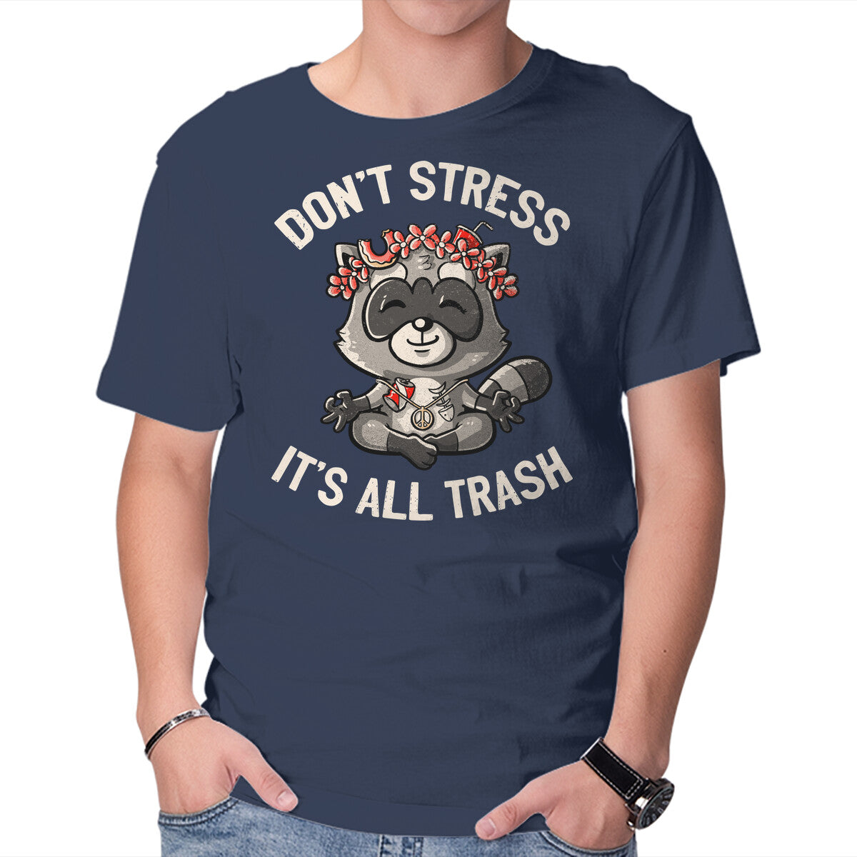 It's All Trash – Animal Graphic T-Shirt in navy, product display