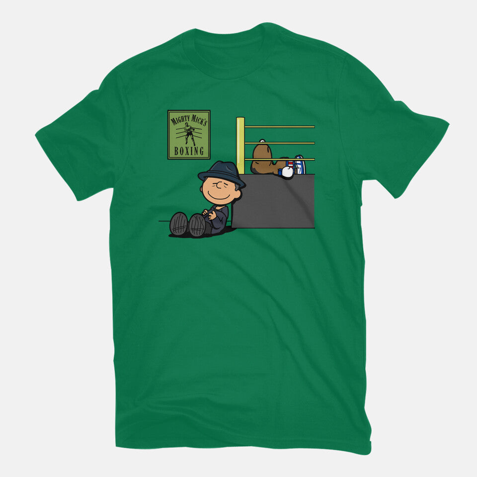 Boxing Nuts – Movie Graphic T-Shirt in green, flat-lay product view