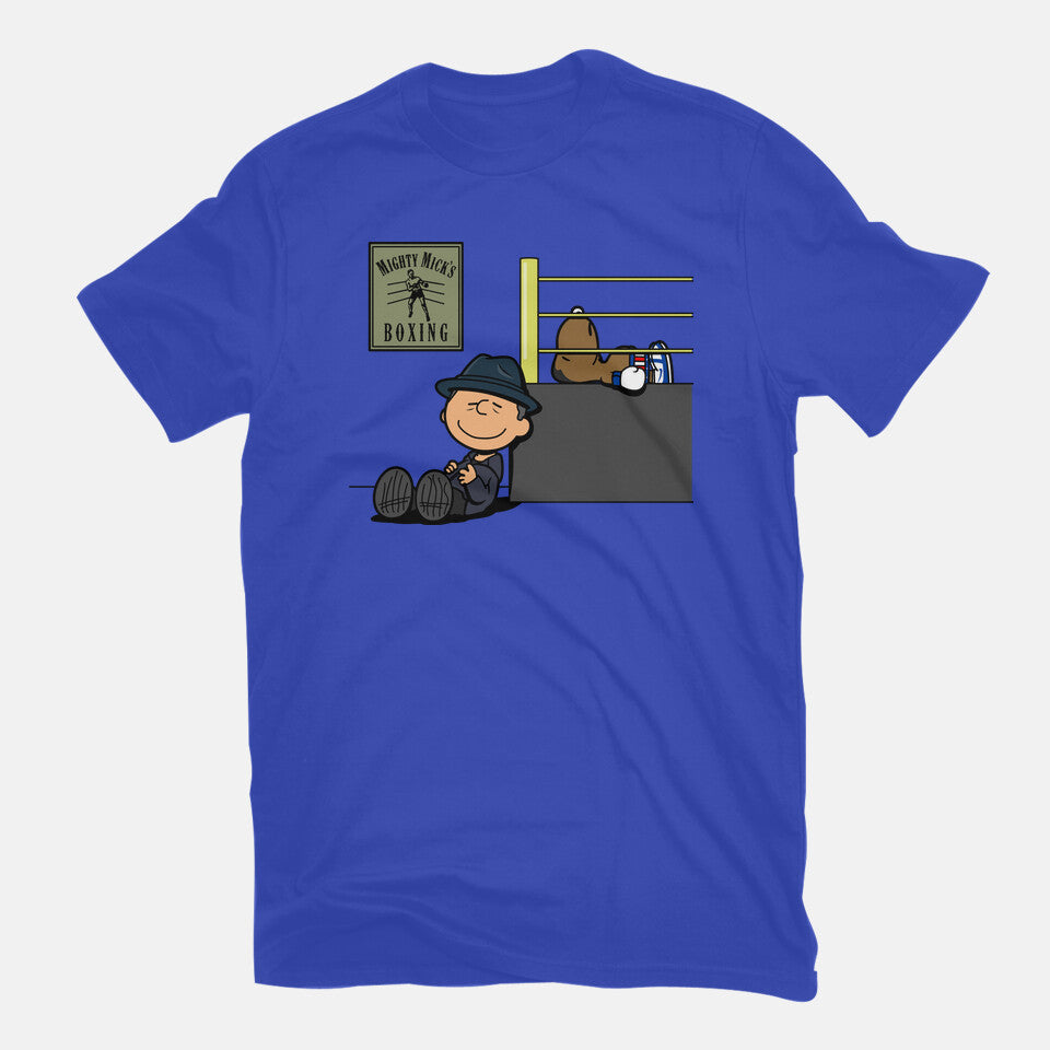Boxing Nuts – Movie Graphic T-Shirt in royal blue, flat-lay product view