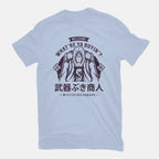 The Merchant – Halloween Graphic T-Shirt in blue, flat-lay product view