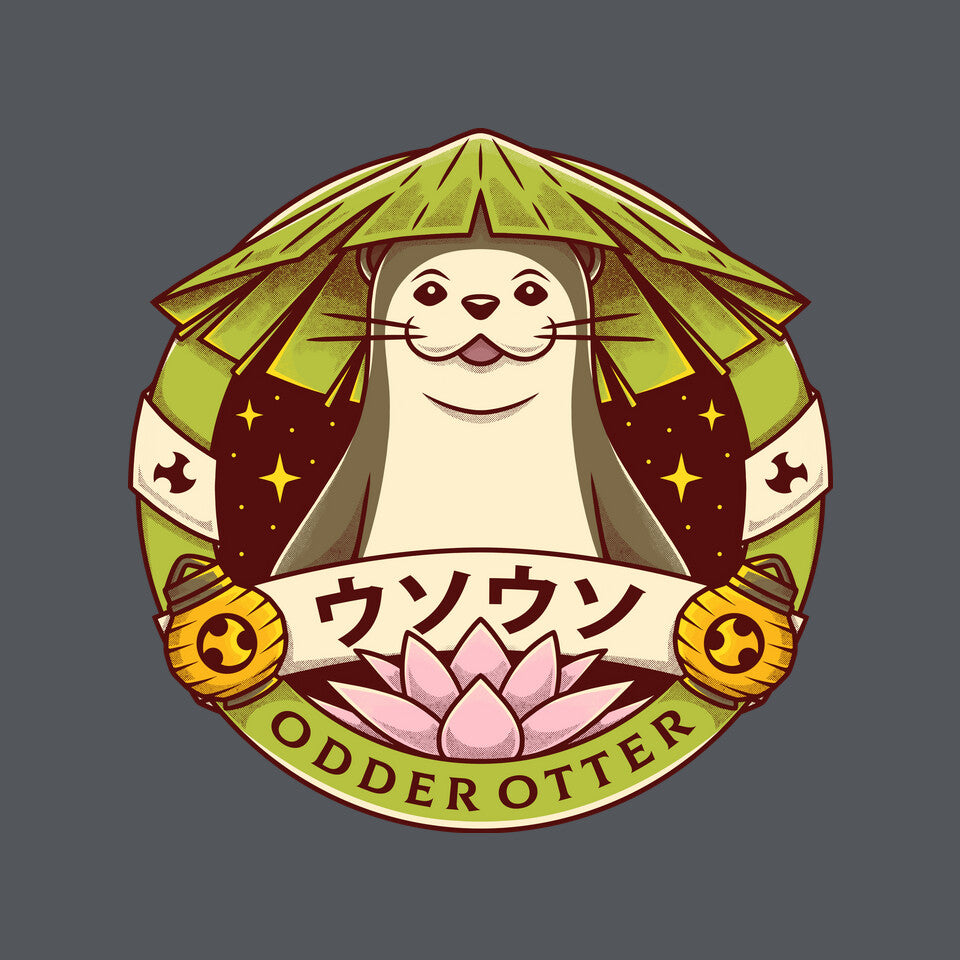 Odder Otter – Gaming Graphic T-Shirt design artwork for charcoal graphic T-shirt