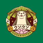 Odder Otter – Gaming Graphic T-Shirt design artwork for green graphic T-shirt