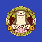 Odder Otter – Gaming Graphic T-Shirt design artwork for royal blue graphic T-shirt